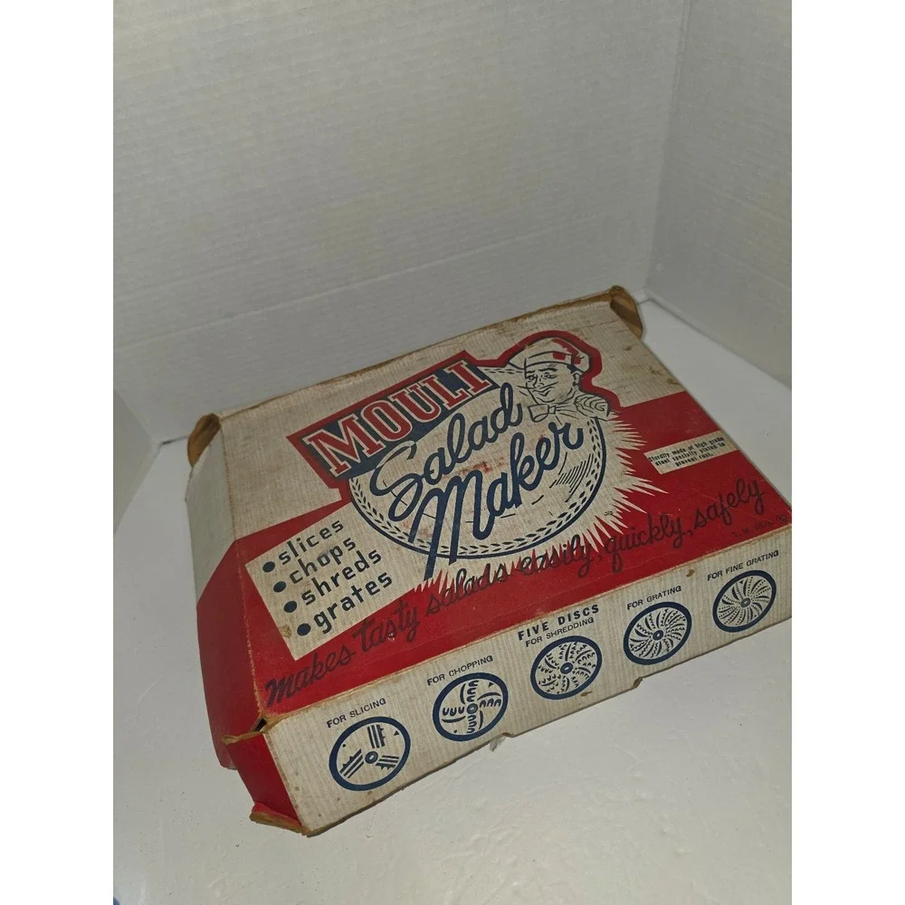 vintage Mouli Salad Maker, a collectible kitchen tool designed to slice, chop, s